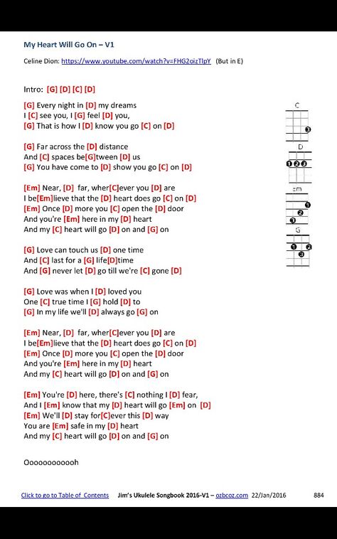 Heart will go on ukulele chords Akordy Na Ukulele, Ukelele Chords Ukulele Songs, Ukulele Songs Beginner, Easy Ukulele Songs, Learning Ukulele, Ukulele Chords Songs, Learn Guitar Chords, Uke Songs, Music Theory Guitar