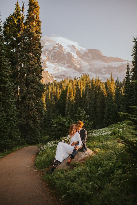 Mount Rainier National Park Elopement Mount Rainier National Park Elopement, Mt Rainier National Park Photography, Mt Rainier National Park Wedding, Mount Rainier Engagement Photos, Mount Rainier National Park Photography, Mt Rainier National Park Elopement, National Park Elopement Ideas, Mount Rainier Couples Photos, Styled Elopement Shoot