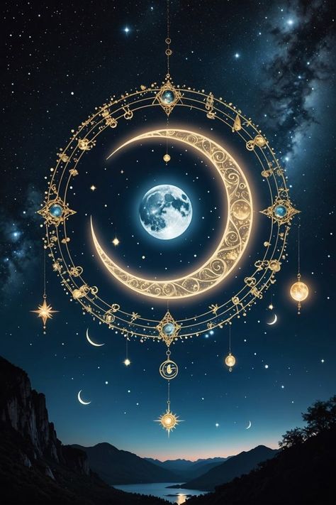 Moon Powers, Arte Yoga, Mystic Moon, Witchy Wallpaper, Celestial Art, Dark Wallpaper Iphone, Beautiful Moon, 판타지 아트, Pretty Wallpapers Backgrounds