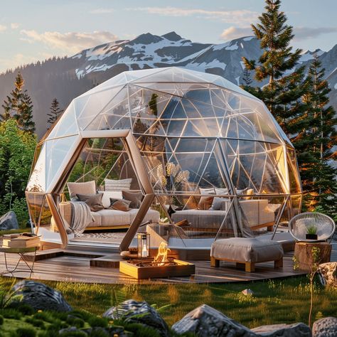 Geodome Interior Design, Meditation Dome, Geo Dome, Earthship Biotecture, Dome Structure, Wind Generator, Modern Architects, Rainwater Harvesting, Dome Tent