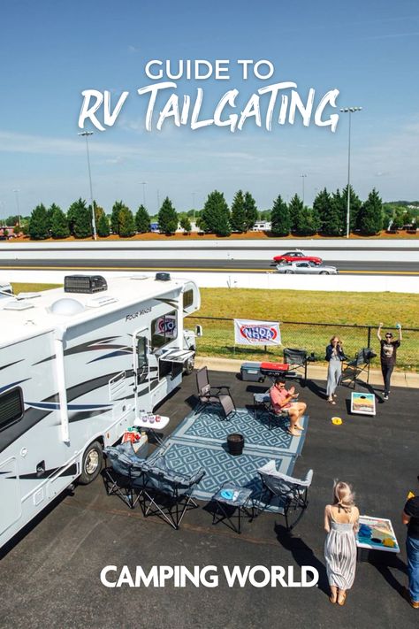 Rv Tailgating Ideas, Tailgate Camping, Parking Lot Party, Tailgate Decorations, Decorating Your Rv, Tailgating Ideas, Living In Costa Rica, Games For Fun, Seek Adventure