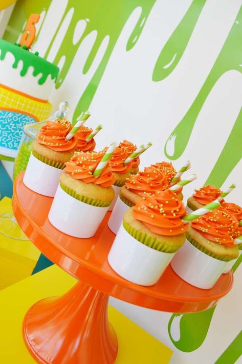 Nick Jr Turns 5 | CatchMyParty.com Jimmy Neutron Birthday Party, Nickelodeon Birthday Party Ideas, Nickelodeon Birthday Party, Nickelodeon Theme Party, 90s Nickelodeon Party, Nickelodeon Party Decorations, Nickelodeon Party, Blue's Room Nick Jr, Nick Jr Birthday