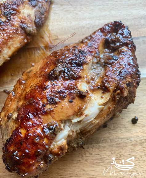 Pan Cooked Jerk Chicken Breast Jerk Chicken Breast Recipe, Jerk Chicken Breast, Jerk Recipes, Baked Jerk Chicken, Stove Top Chicken Breast, Jerk Recipe, Glazed Chicken Breast, Guyanese Food, Whole 30 Dinner