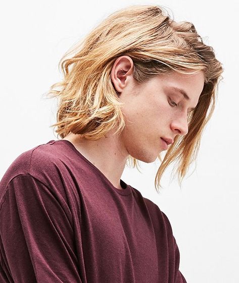 Shoulder Length Hair Men, Grunge Haircut, Shoulder Length Blonde, Men Blonde Hair, Blonde Hair Boy, 얼굴 그리기, Chin Length Hair, Shoulder Hair, Boys Long Hairstyles