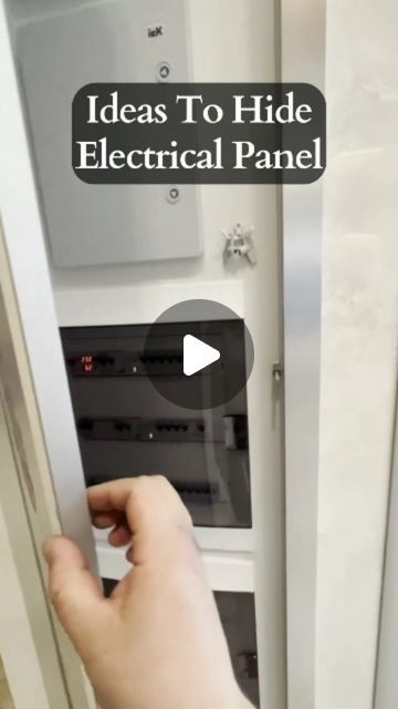 Electrical Closet Ideas, Hide Db Box Design, Electrical Panel Closet, How To Hide A Electrical Panel, Electricity Box Cover Ideas Indoor, Cover Electric Panel Ideas, Hide Electricity Box Ideas, How To Cover Up Electrical Panels, Mcb Hiding Ideas