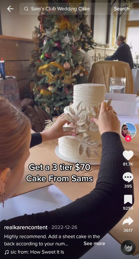 Sams Wedding Cake, Sam’s Club Wedding Cake, Sams Club Wedding Cakes, Sams Club Wedding Cake, Sams Club Cake, Cake Hacks, Wedding Cakes With Cupcakes, Sams Club, American Wedding