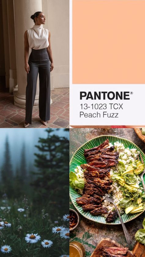 Search in pinterest or in your account the following: fashion, pantone, mood, food.  🙂 Mood Food, Peach Fuzz