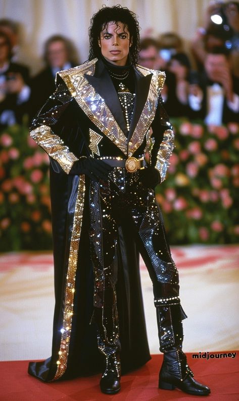 Ancient Royalty Clothing, Prince Stage Outfits, Metgala Inspired Outfits Men, Prince Iconic Outfits, Michael Jackson Sparkly Outfit, Michael Jackson Suit, Michael Jackson Fancy Dress, Drag King Outfits, Michael Jackson Outfits