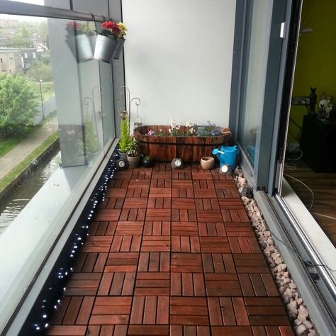 Tiled Balcony, Balcony Apartment, Decking Tiles, Tiny Balcony, Balcony Flooring, Deck Tiles, Deck Tile, Concrete Slab, Balcony Decor