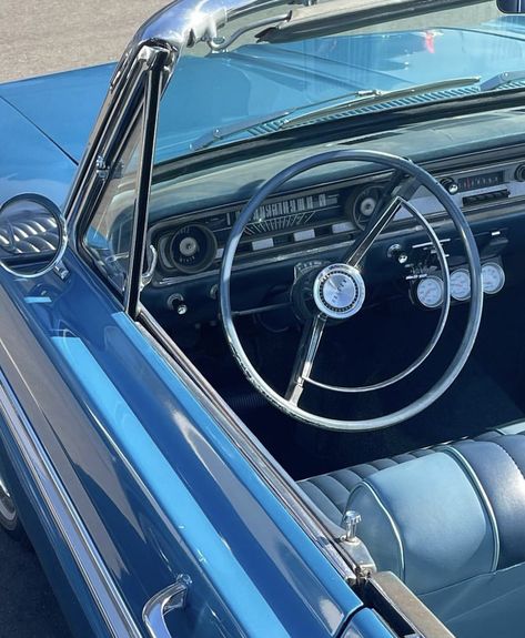 Blue Car Interior, Car Interior Aesthetic, Car Dark, Blue Honey, Blue Car, Interior Aesthetic, Old Car, Aesthetic Vintage, Esthetician