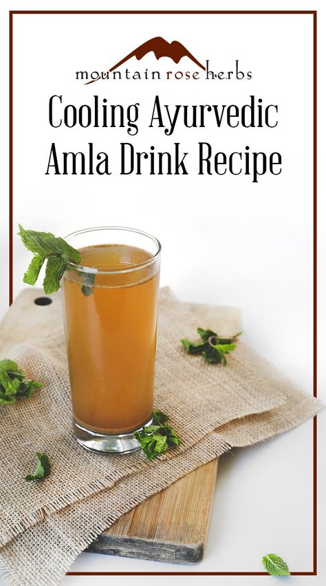 Ayurvedic Recipes Vata, Ayurveda Drinks, Jal Jeera, Ayurvedic Drinks, Gooseberry Recipes, Infusion Recipes, Drink For Summer, Amla Powder, Ayurvedic Tea