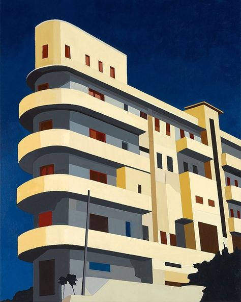 Bauhaus Movement on Instagram: “#Bauhaus #TelAviv by Andy Burgess” Andy Burgess, Bauhaus Building, Bauhaus Interior, Bauhaus Architecture, Building Entrance, Building Illustration, Bauhaus Art, Walter Gropius, Bauhaus Style