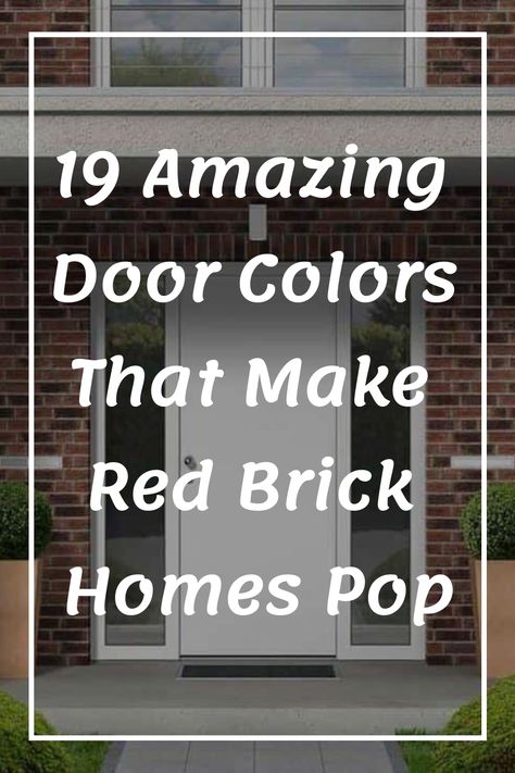 19 Amazing Door Colors That Make Red Brick Homes Pop White Front Door Red Brick House, Brick House Black Shutters Door Color, Red Brick Black Front Door, Black Door On Red Brick House, Shutters Exterior Red Brick, Brick Home Front Door Color, What Color Siding Goes With Red Brick, Front Door Paint Colors For Red Brick House, Door Color Red Brick House