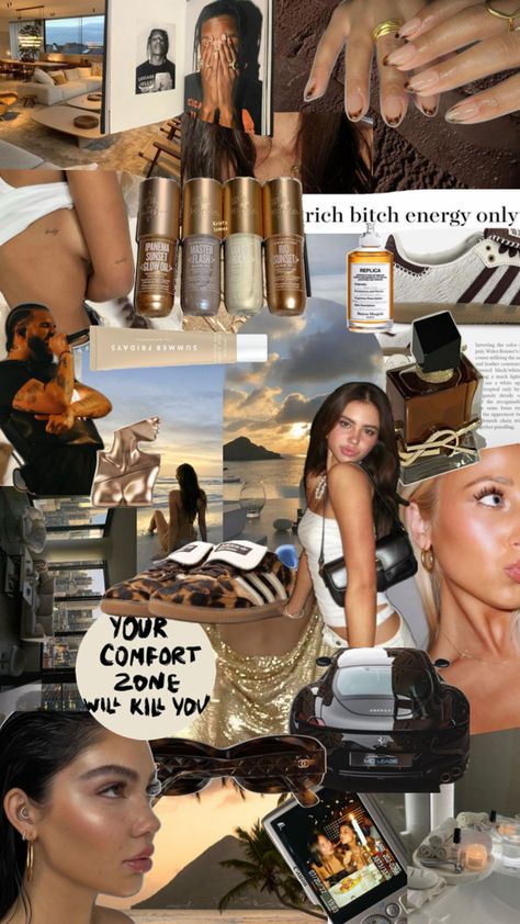 vanilla girl moodbard | gold girl | gold moodboard | vanilla moodboard | Gold Moodboard, Jewelry Moodboard, Vision Collage, Goal Board, Girls Cuts, Life Vision Board, Nyc Girl, Vision Board Manifestation, Vanilla Girl