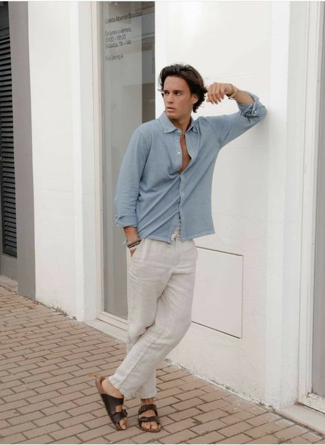 Looking for the perfect linen shirt to elevate your wardrobe? Check out our top picks for the best linen shirts for men. From classic styles to trendy designs, we've got you covered. Discover the comfort and style of linen with our expertly curated collection. Read our article now! #linenshirts #mensfashion #basicoutfits #casualcloset Mens Linen Pants Outfit, Linen Outfits For Men, Linen Outfit Men, Mykonos Outfit, Linen Pants Outfits, Men's Summer Outfits, Linen Shirts For Men, Vacation Outfits Men, Thailand Outfit