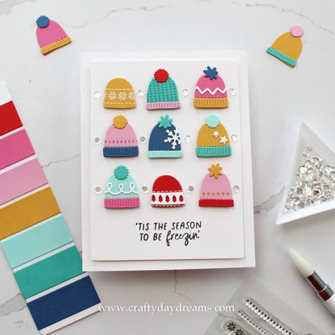 Concord & 9th—Sweater Season Bundle Three Ways! — crafty daydreams Concord And Ninth Cards, Concord And 9th Sweater Season, Winter Handmade Cards, Handmade Winter Cards, Diy Winter Cards, Winter Birthday Cards Handmade, Concord And 9th Cards, Cards On Cricut, Fun Birthday Card Ideas