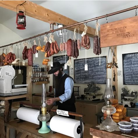 Butcher Shop Interior, Farm Shop Ideas, Meat Display, Instagram Niche, Meat Sticks, Meat Stick, Kielbasa Sausage, Kitchen Tech, Regional Food