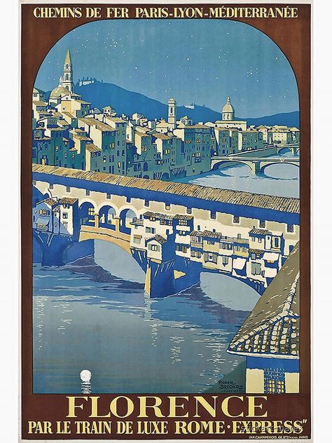 Graphic Design Posters Layout, Florence Travel, Italian Posters, Vintage Advertising Posters, Vintage Poster Design, Retro Graphics, Vintage Travel Poster, Poster Layout, Vintage Travel Posters