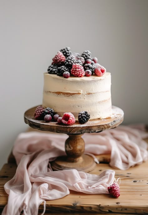 Learn How to Cook Naked Cake Recipe For Free | Recipes You'll Love, Made Easy! Most Popular Recipes On Pinterest, Trendy Recipes, Drink Cake, Powder Sugar, Leftover Cake, Spring Things, Cake Photography, Sugar Cake