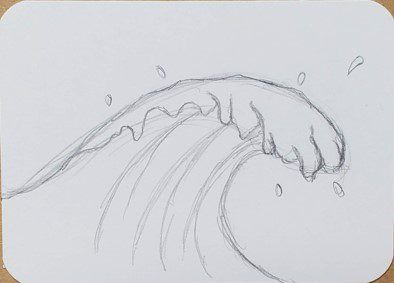 How to Draw Waves (Easy & Fun) - Art by Ro How To Draw Ocean Waves Easy, Drawings Of Waves Easy, Beach Wave Drawing, Sea Waves Drawing Simple, Cute Beach Things To Draw, Sea Easy Drawing, Wave Simple Drawing, How To Draw A Wave Step By Step, Water Wave Drawing