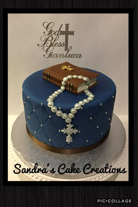 Communion cake Confirmation cake Confirmation Cakes Ideas, Blue Confirmation Cakes, 1st Communion Cakes For Boys, Confirmation Cakes For Boys, First Communion Cake Boy, Confirmation Cakes Catholic, First Communion Cakes For Boys, Communion Cakes For Boys, 1st Communion Cakes