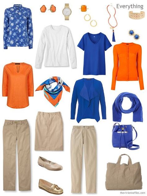 additions Orange Capsule Wardrobe, Wardrobe Building, The Vivienne Files, Vivienne Files, Vacation Fashion, Orange Cardigan, Color Combinations For Clothes, Travel Capsule Wardrobe, Orange Outfit