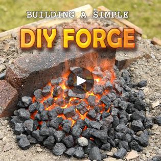 Start Blacksmithing! 🔥 *Building a Simple DIY Forge* | Start Blacksmithing! 🔥 *Building a Simple DIY Forge* | By Torbjörn Åhman BlacksmithFacebook Beginner Blacksmith Projects, How To Build A Forge, Homemade Forge How To Build, How To Make A Forge Diy, Home Forge How To Build, Build A Forge, Home Blacksmith Forge, Homemade Forge, Diy Forge