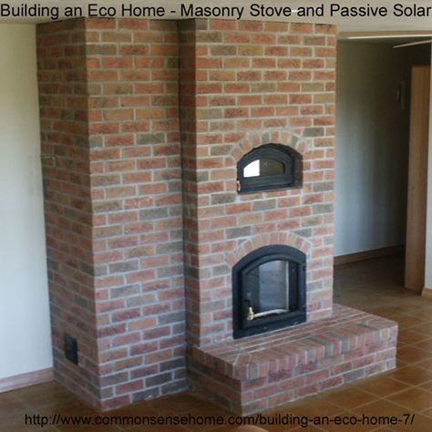 Masonry Stove, Icf Home, Eco Home, Wood Heat, Wood Stove Fireplace, Passive Solar Design, Natural Homes, Solar Design, Passive Solar