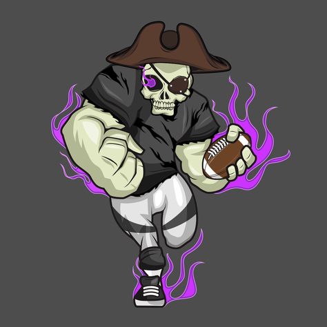 Skull Pirate - American Football Mascot Character Design by vablestudio-460876 - Designhill Mascot Character Design, Skull Pirate, Cd Cover Design, Graphic Design Ideas, Facebook Cover Design, Header Design, Leaflet Design, Digital Business Card, Letterhead Design