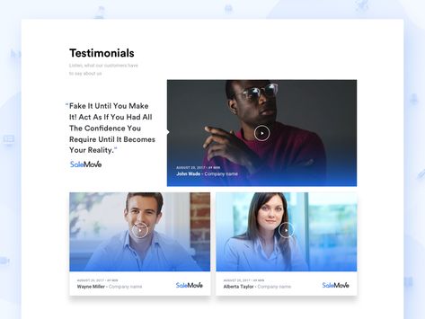 Video Testimonial Web Design, Landing Ideas, Video Testimonials, Webpage Design, Ui Inspiration, Gaming Memes, Page Design, Global Community, Creative Professional