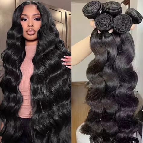 8-40" Body Wave Human Hair 3/4 pcs Bundles Deal Brazilian 100% Raw Virgin Human Hair Weave Bundle Body Wave Bundles, Raw Hair, Human Hair Bundles, Glam Looks, Hair Weave, Wigs Hair Extensions, Hair Bundles, Body Wave, 100 Human Hair