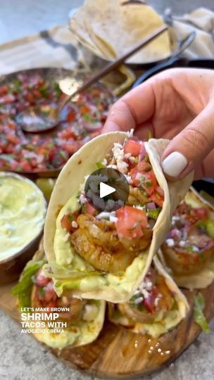 Season Shrimp, Butterfly Shrimp, Tacos With Avocado, Tiger Shrimp, Clean Eating Guide, Avocado Crema, Flat Top Grill, Cotija Cheese, Cooking Seafood