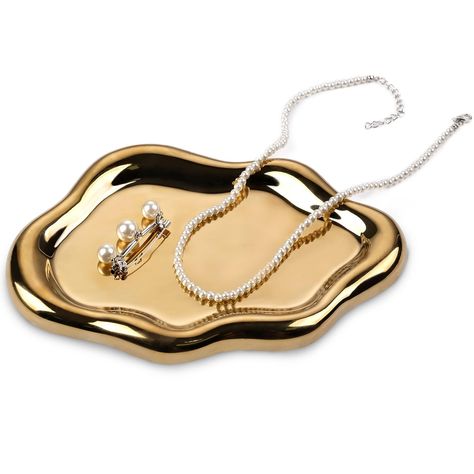 PRICES MAY VARY. Aesthetic Jewelry Tray – This cute ceramic jewelry tray features classy silver tone finish. Make a great trinket dish to keep rings, earrings, and small accessories all in one place. It also suitable to be a catch all bowl for keys. This ceramic decorative jewelry dish is the perfect accent to elevate a dresser or countertop while displaying your favorite jewelry. Exquisite design – This silver jewelry tray features an elegant cloud shape. Using this small trinket dish as a jewe Jewelry Dish Aesthetic, Cute Jewelry Dish, Dish Aesthetic, Condo Room, Bowl For Keys, Ceramic Cute, Glamour Decor, Friends Thanksgiving, Ring Bowl