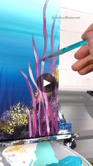 5.5K views · 89 reactions | [clip] Painting an underwater scene 🎨#easypainting #seaturtle #underthesea #beginnerfriendly | Emily Seilhamer Art | Emily Seilhamer Art · Original audio Under The Sea Painting Easy, Sea Painting Easy, Under Water Painting Acrylic, Underwater Painting Acrylic Easy, Paint Underwater, Underwater Acrylic Painting, Under The Sea Painting, How To Paint Underwater Scene Acrylic, Underwater And Above Water Painting