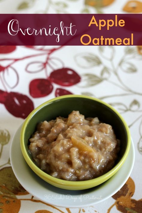 overnight apple oatmeal Breakfast Crockpot, Crockpot Oatmeal, Pastas Recipes, Apple Oatmeal, Crockpot Breakfast, Think Food, Delicious Breakfast, Breakfast Dishes, Before Bed