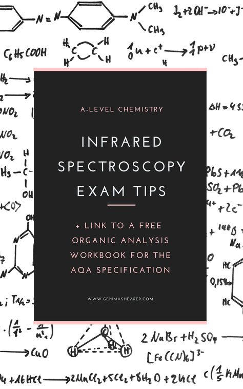 Ir Spectroscopy, A Level Chemistry Notes, Chemistry Study Guide, Physical Chemistry, Exams Tips, Chemistry Notes, Free Workbook, Biology Notes, Organic Chemistry