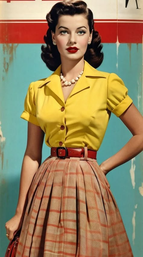 1950s Iconic Women, Modern Housewife Outfit, 1950s Old Money Aesthetic, 1950 Outfits 1950s Style, 50s Style Women, 50s Reference, Vintage Housewife Aesthetic, 50s Housewife Aesthetic, 1950s Housewife Fashion