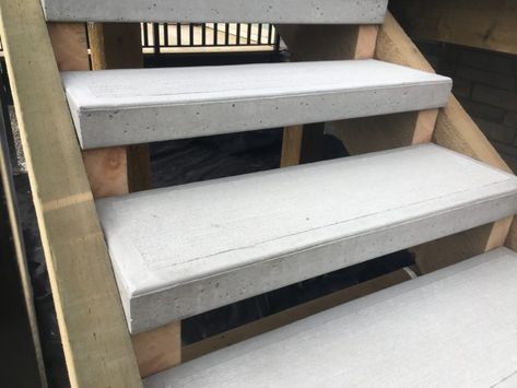 Stair Treads | Precast Concrete | Sanderson Concrete Concrete Stair Treads, Swim Spa Deck, Building Science, Open Stairs, Step Treads, Steel Stairs, Concrete Stairs, Stair Remodel, Deck Stairs