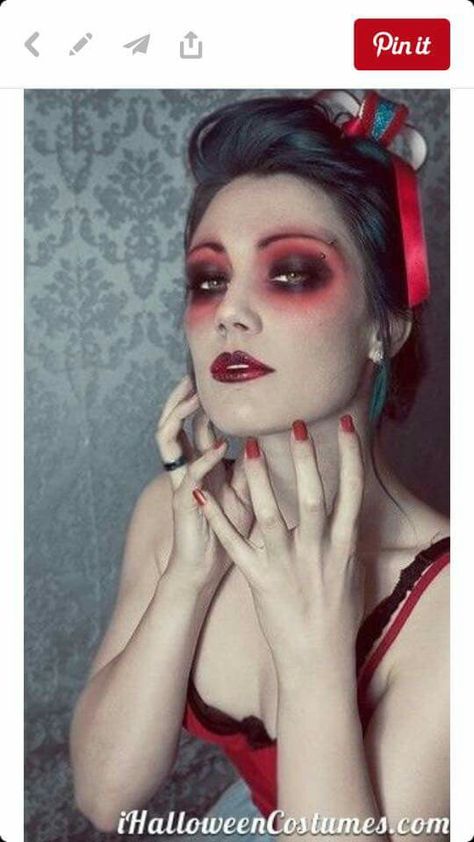 Glam Rockabilly Zombie Halloween Make-up Looks, Creepy Halloween Makeup, Hallowen Ideas, Halloween Fest, Diy Kostüm, Zombie Makeup, Special Effects Makeup, Halloween 2015, Halloween Costumes Makeup