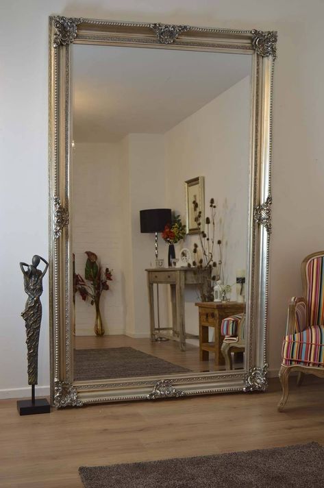 Attaching oversized antique mirrors will allow you to make and produce the proper mood for every room, oversized antique mirrors, also numerous mirrors decors. Extra Large Wall Mirrors, Hobby Lobby Wall Decor, Big Wall Mirrors, Shabby Chic Mirror, Rustic Wall Mirrors, Antique Mirror Wall, Chic Mirror, Mirror Wall Living Room, Mirror Wall Bedroom