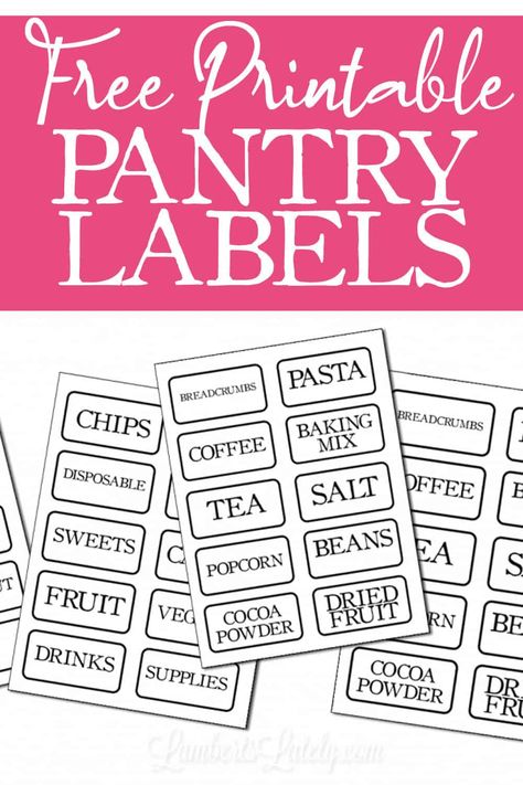 See how to make clear container labels for a pantry without a vinyl cutter like a Cricut - it's so easy! Simply use packing tape to print your own DIY labels at home. You can even grab free printable labels that are editable to use on these clear stickers or on plain paper. Free Pantry Labels Printable, Household Labels Free Printables, Free Labels Printables Editable, Kitchen Labels Printables Free Editable, Label Templates Free Printable Editable, Printable Labels Free Customizable, Diy Labels Printable, Household List, Editable Pantry Labels