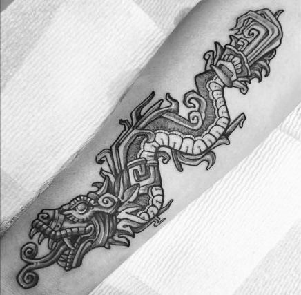 Mictecacihuatl Tattoo, Mexican Culture Tattoo For Women, Quetzalcoatl Tattoo, Aztec Tattoos Sleeve, Aztec Tattoos, Wrap Around Tattoo, Collarbone Tattoo, Mexican Tattoo, Mexican Art Tattoos