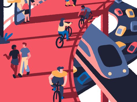 Moving Forward I by Priya Mistry Urban Graphics, Animation Styles, Monocle Magazine, Wired Magazine, Travel Culture, Motion Graphics Inspiration, Illustration Animation, Illustration Style, City Design