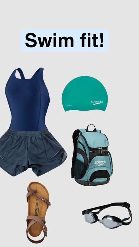 Swim fir! Swim Teacher Aesthetic, Active Fits, Racing Suits Swimming, Swim Aesthetic, Swimming Jokes, Sport Fits, Coach Outfits, Gym Workout Wear, Swimming Outfits