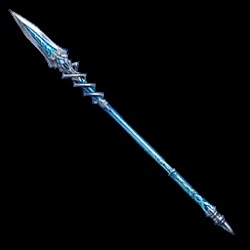 Drakeshorn Spear - War of the Visions: Final Fantasy Brave Exvius Wiki Ice Spear, Dragon Spear, Fantasy Spear, Hunting Spear, Dragon Horns, Military Forces, Kawaii Accessories, Cool Swords, Blue Art