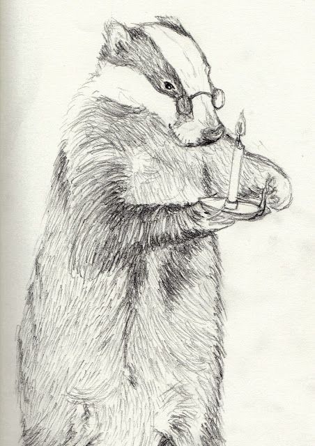 Badger Sketch, Badger Art, Badger Illustration, Rebecca Louise, Pink Pen, The Wind In The Willows, Sweet Drawings, Wind In The Willows, Fairy Illustration