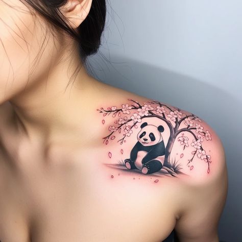 Discover our Panda Tattoo Collection, a tribute to these gentle giants. From playful baby pandas to intricate bamboo-filled designs, each piece captures the spirit of these beloved creatures. Whether you're drawn to their symbolism of peace and strength or simply love their cuddly appearance, our collection offers a range of styles perfect for any panda enthusiast. Ideal for those seeking a unique and meaningful tattoo that blends nature and charm. Panda Watercolor Tattoo, Panda Minimalist Tattoo, Mini Panda Tattoo, Panda Tattoo Ideas, Tattoos Panda, Panda Tattoo Design, Dumbest Tattoos, Panda Bear Tattoos, Random Tattoos