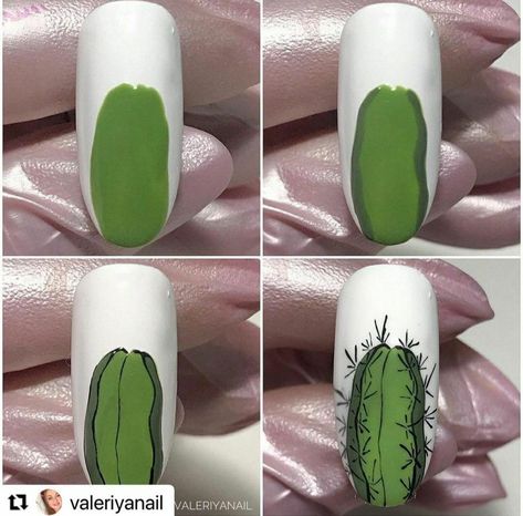 Plant Nail Art Simple, Plant Nails Design, Succulent Nail Art, Succulent Nails, Beige Nails Design, Harry Potter Nail Art, Pink Tip Nails, Fruit Nail Art, Boho Nails