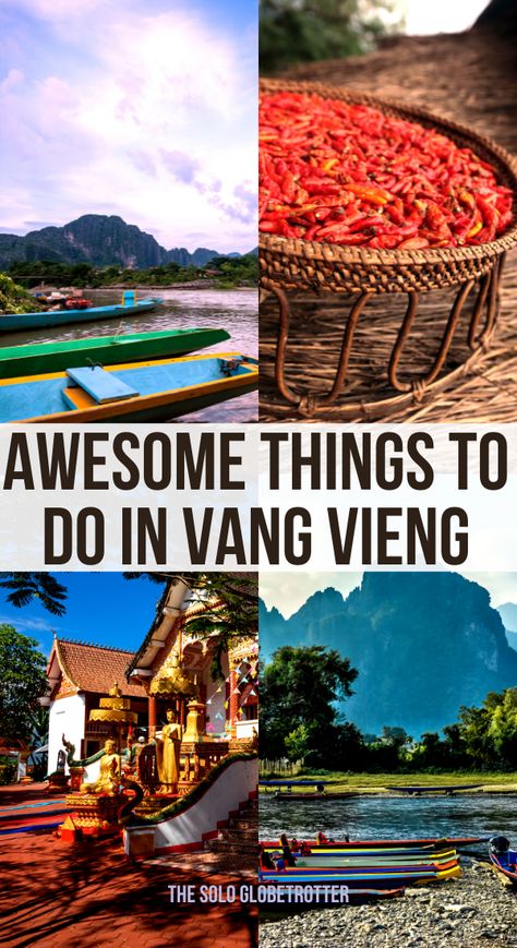 Explore this sleepy town of Vang Vieng in Laos with thie Vang Vieng travel guide. From accommodation tips to tours recommendation, check this post to find out about the amazing things to do in Vang Vieng Laos. Vang Vieng Laos, Vang Vieng, Backpacking Guide, Laos Travel, Vietnam Backpacking, Vietnam Travel Guide, Luang Prabang, Southeast Asia Travel, Family Friendly Activities