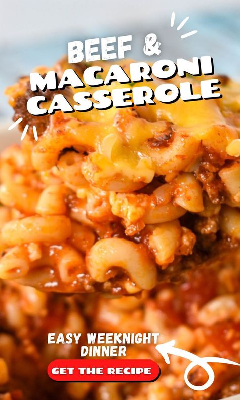 Try our hearty beef and macaroni casserole recipe! A comforting dinner option the whole family will love. Macaroni Bake Beef, Beef A Roni Casserole, Macaroni Tomato Recipes, Hamburger Tomato Macaroni Casserole, Mac And Cheese With Minced Meat, Beef And Macaroni Casserole, Macaroni And Hamburger Casserole, Beef Mac And Cheese Casserole, Mac And Beef Recipe